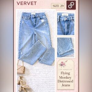 Vervet Los Angeles by Flying Monkey Distressed Women’s Jeans size 29
